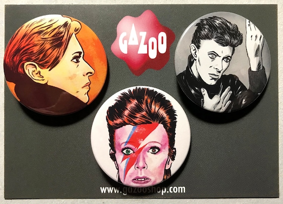 DAVID BOWIE - Set of 3 Pin Badges (1.5
