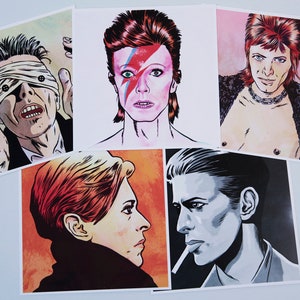 DAVID BOWIE - Set of 5 Mini-Poster Cards (SET 1)