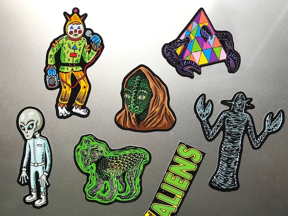 REAL ALIENS A5 Vinyl Sticker Sheet - SET A - Etsy