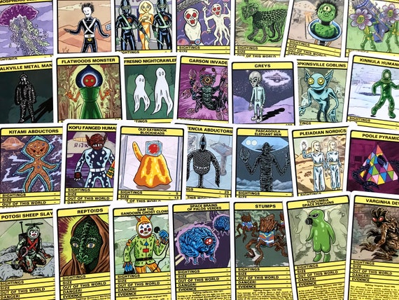 REAL ALIEN ENCOUNTERS Trumps Card Game aliens Ufos Flatwoods