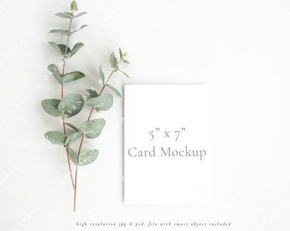Styled Stock Photo Invitation Mockup Card Mockup Natural