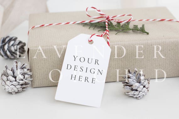 Gift Tags Mockup Christmas Thank You Tag Mockups Christmas