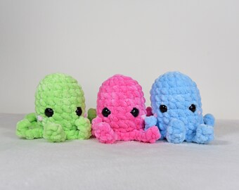 Chunky Crochet Octopus Plushie, Jumbo Octopus Plush, Great Gift, Handmade Toys, Amigurumi Octopus