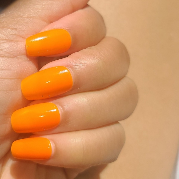 Orange nail polish