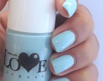 Baby Blue Nails Etsy Baby Blue Nails Etsy