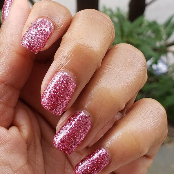 Pink Glitter Nail Polish