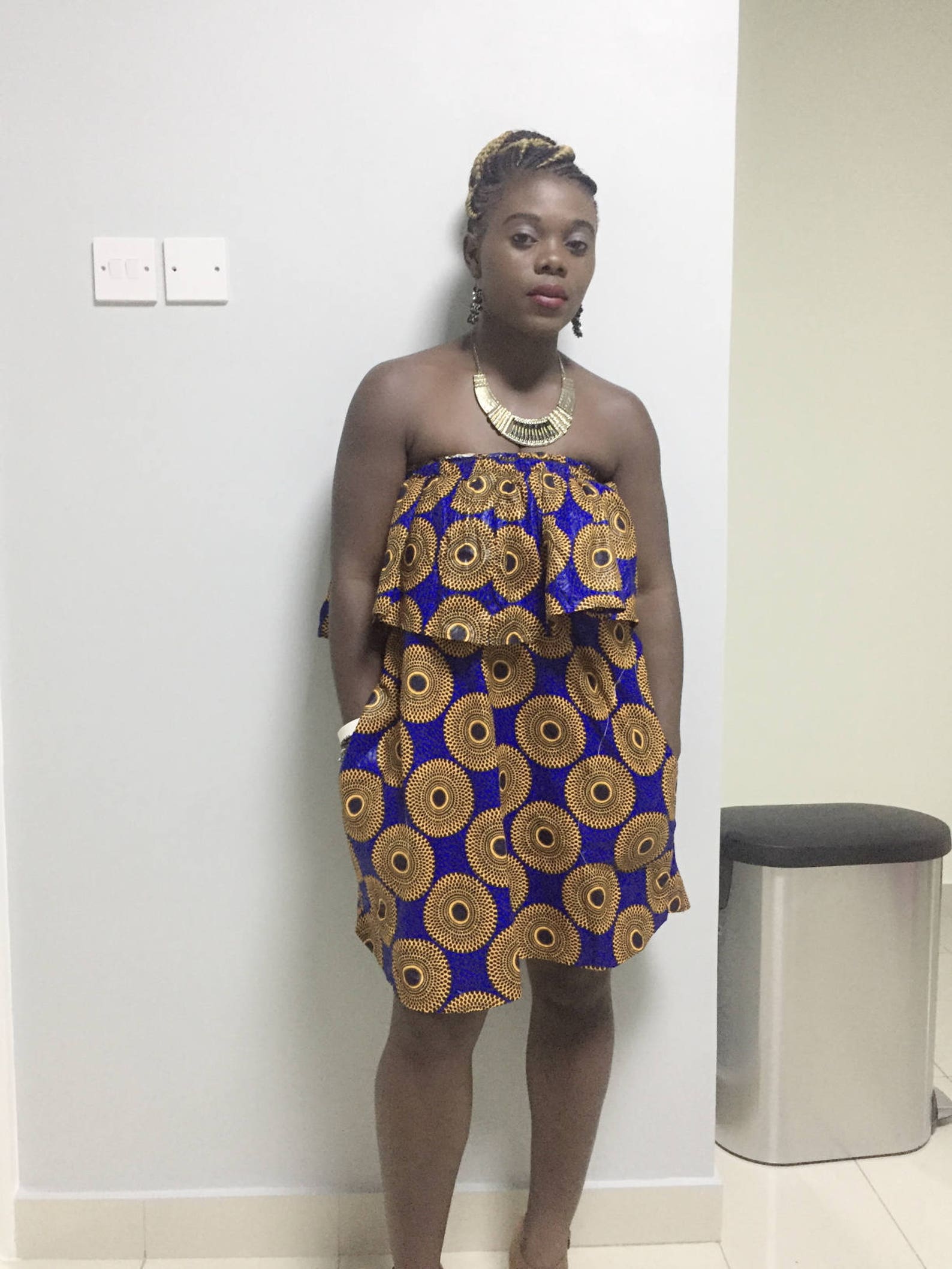 Boob Tube Ankara Dress With Pockets Etsy