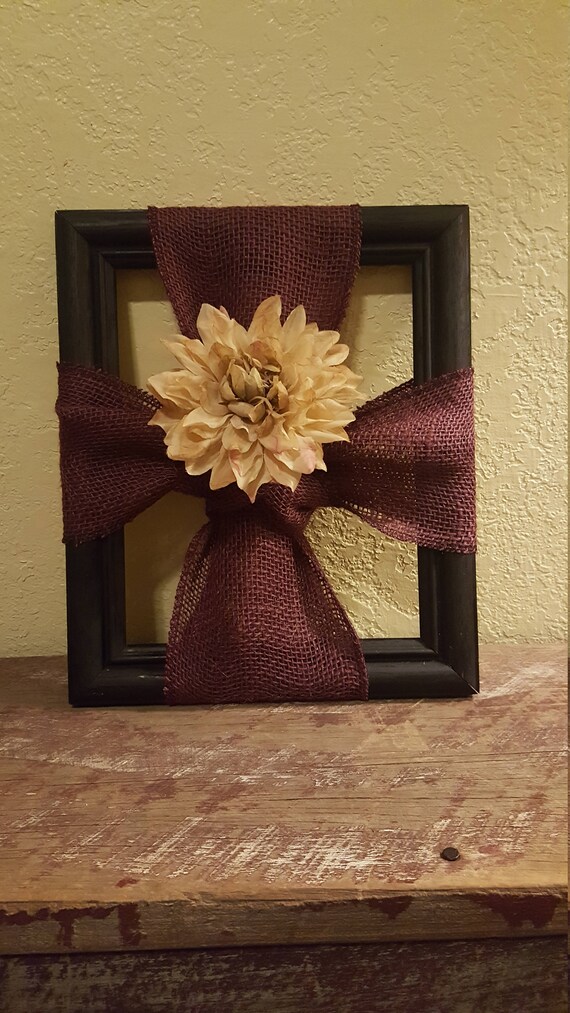 Items Similar To Burlap Cross Frame On