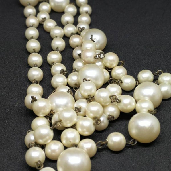 Long faux Pearl necklace