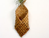 Rattan Wicker Wall Pocket Basket Medium Woven Wicker Wall Hanging Planter Boho Wall Hanging Wicker Wall Pocket Wicker Storage Pocket