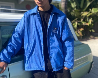 Vintage 80s Champion Los Angeles Times Embroidered Windbreaker