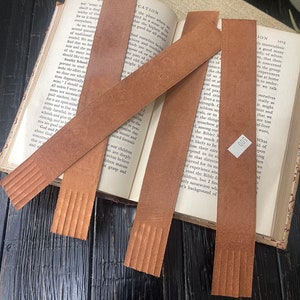Italian Fringed Leather Bookmark Set of 4 image 5
