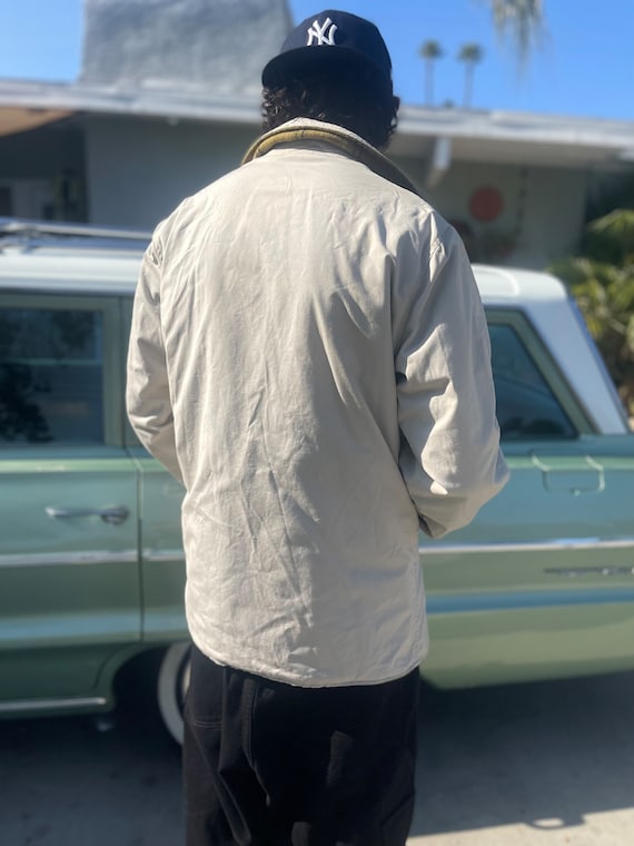 Vintage Pendleton Reversible Jacket Olive Plaid/K… - image 8