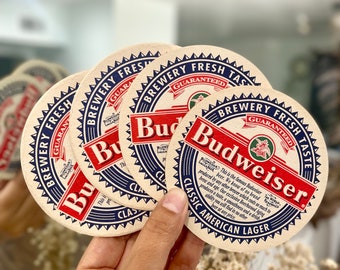 Breweriana Drink Coasters Vintage Budweiser Coaster Set of 4