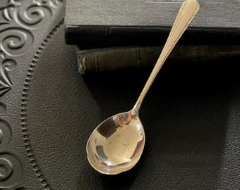 Vintage International Silver Moonglow Sterling Sugar Spoon – Chased Border – c. 1940