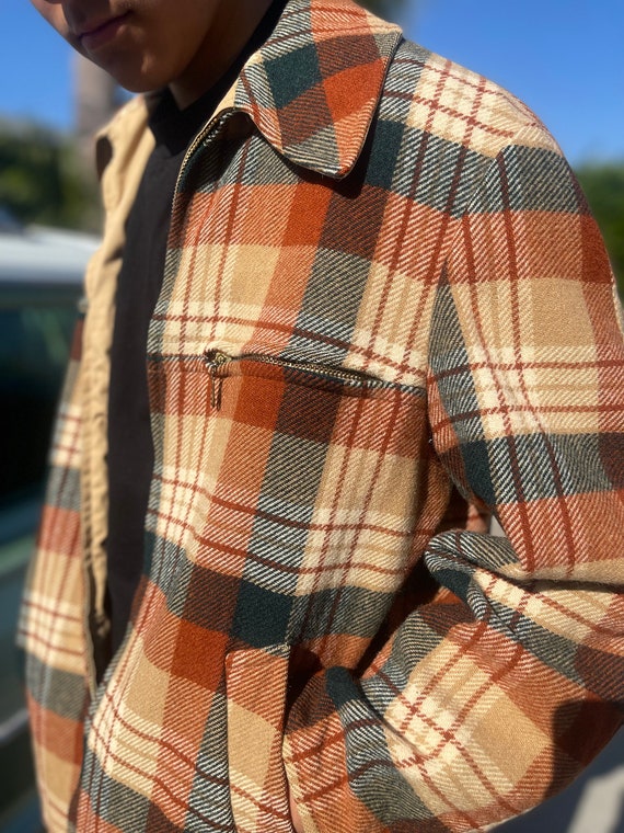 Vintage Pendleton Reversible Jacket Rust Brown Pl… - image 6