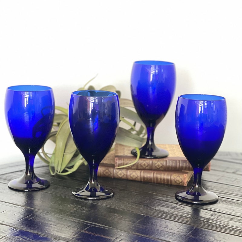 Cobalt Blue Glassware - Etsy