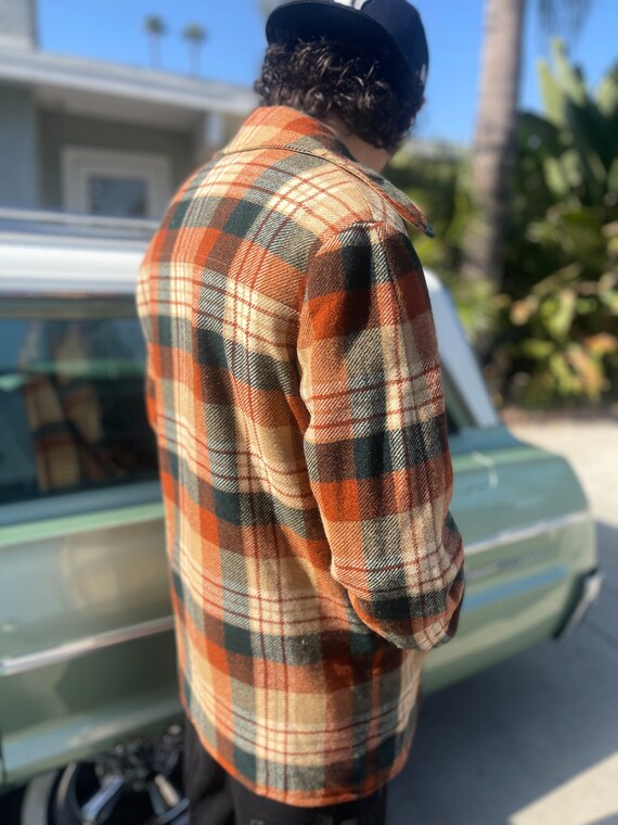 Vintage Pendleton Reversible Jacket Rust Brown Pl… - image 3