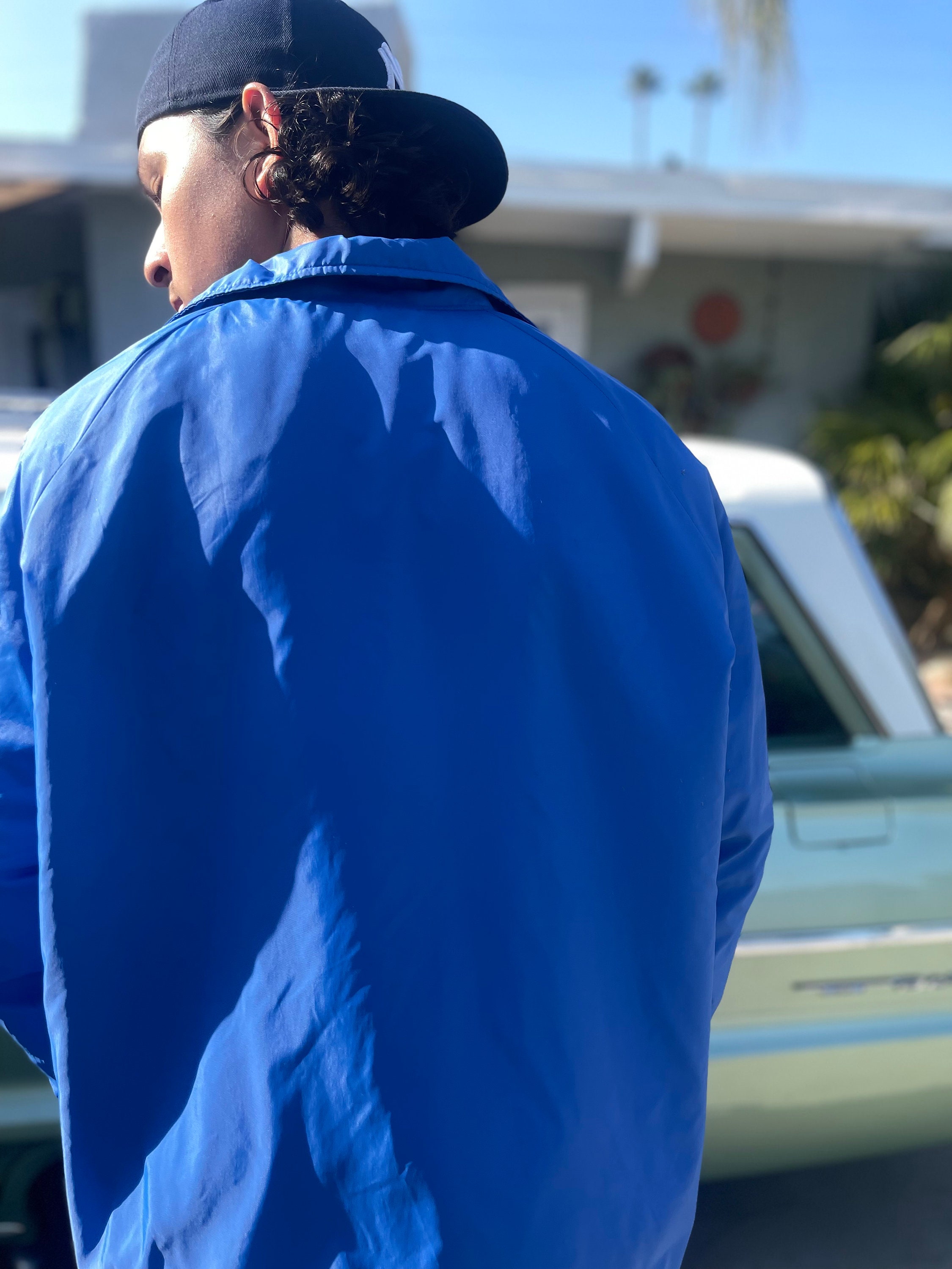 Vintage 80s Champion Los Angeles Times Embroidered Windbreaker 