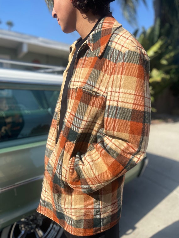 Vintage Pendleton Reversible Jacket Rust Brown Pl… - image 5