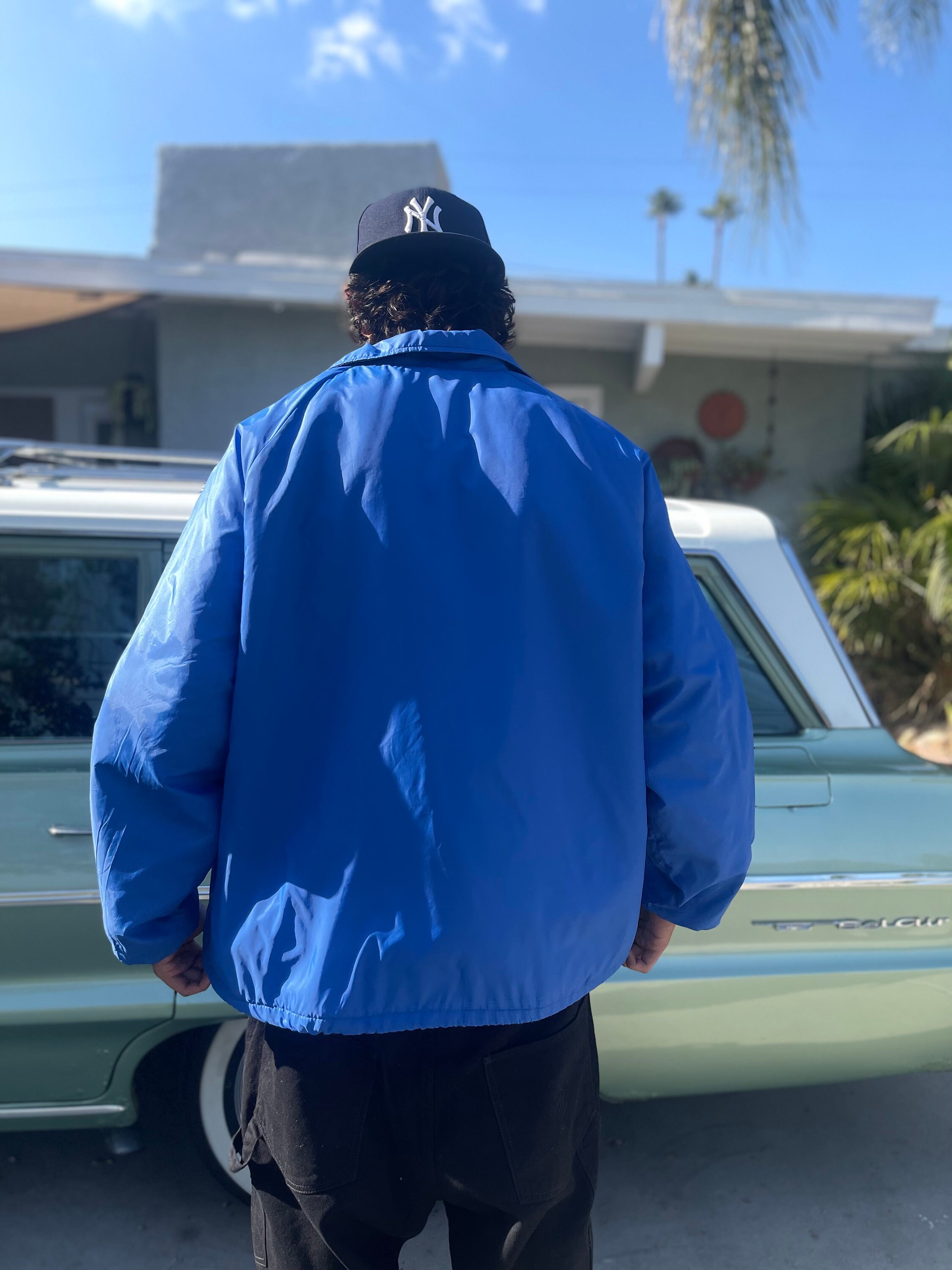 Vintage 80s Champion Los Angeles Times Embroidered Windbreaker 