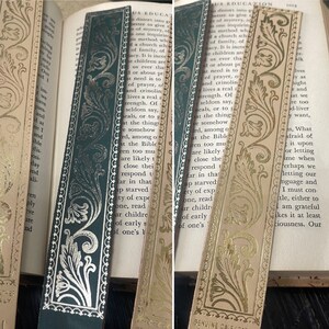 Italian Fringed Leather Bookmark Set of 4 image 9