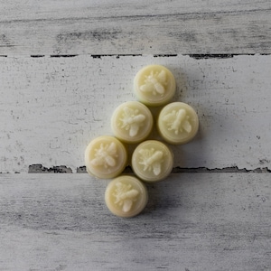 6 Piece Vanilla Scented Beeswax Melts Hand Poured by Hubbardston Candle Company