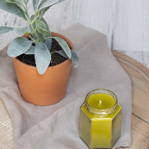 12 oz White Sage Scented 100% Beeswax Eco-Friendly Jar Candle