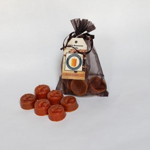 6 Piece 100% Fresh Coffee Scented Pure Beeswax Melts Hand Poured by Hubbardston Candle Company