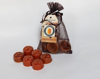 6 Piece 100% Fresh Coffee Scented Pure Beeswax Melts Hand Poured by Hubbardston Candle Company
