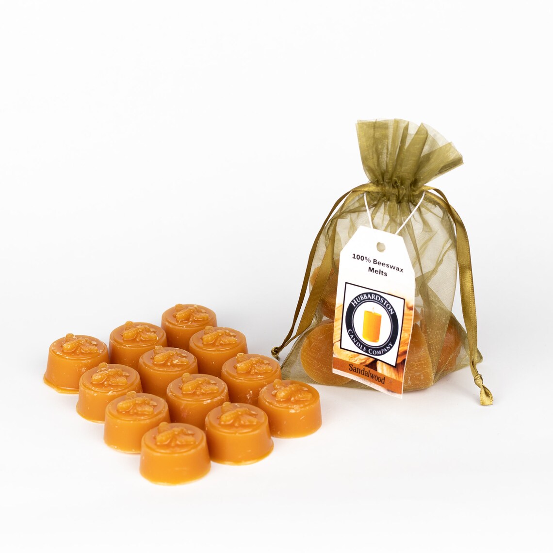 12 Piece Sandalwood Scented Beeswax Melts Hand Poured by Hubbardston ...