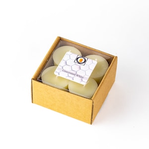 Unscented White 100% Beeswax Votive 4 Pack zdjęcie 2