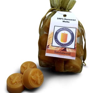 12 Piece Sandalwood Scented Beeswax Melts Hand Poured by Hubbardston ...