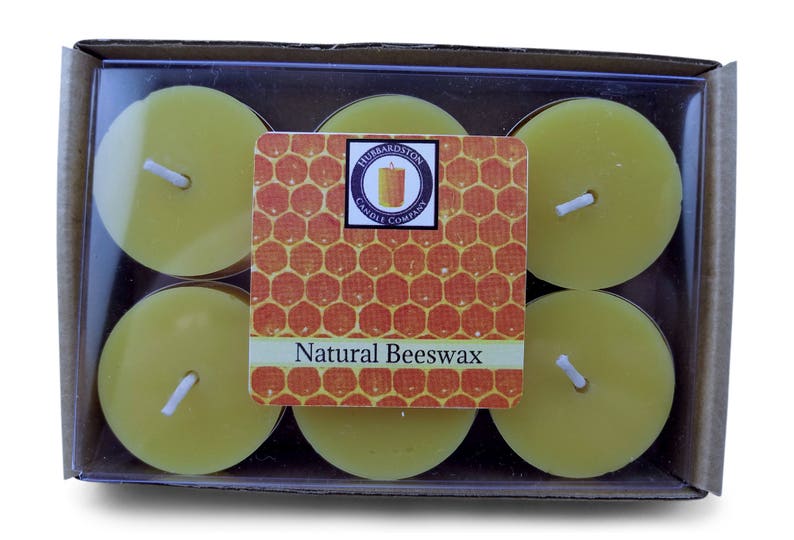 24 Pack Pure Beeswax Tealight Candles, Tea Light Candles Bulk Pack. All-Natural Hand Poured Eco-Friendly Tealights Natural Honey Scented image 4