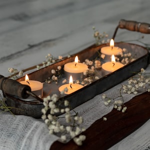 Confezione da 6 lumini bianchi in cera d'api senza profumo, confezione di candele per lumini. Tealight ecologici versati a mano completamente naturali immagine 1