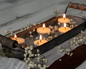 6 Pack White Unscented Beeswax Tealight, Tea Light Candles Pack.  All-Natural Hand Poured Eco-Friendly Tealights