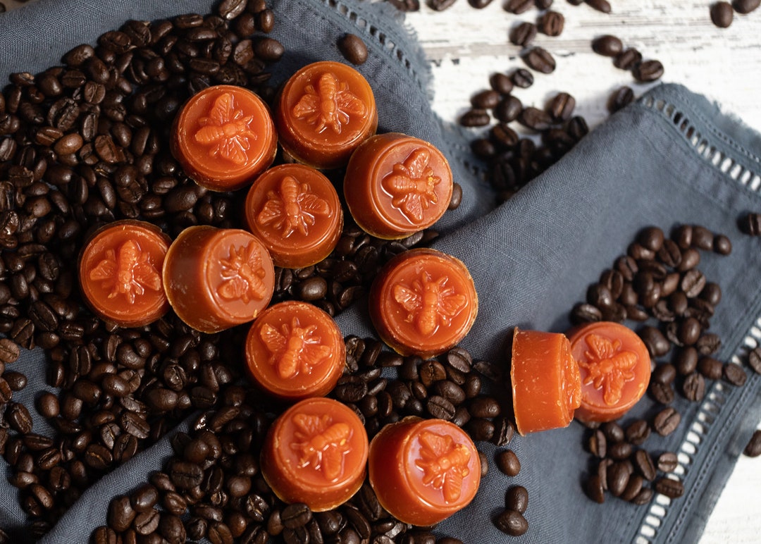 12 Piece 100% Fresh Coffee Scented Pure Beeswax Melts Hand Poured by ...