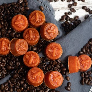 12 Piece 100% Fresh Coffee Scented Pure Beeswax Melts Hand Poured by Hubbardston Candle Company