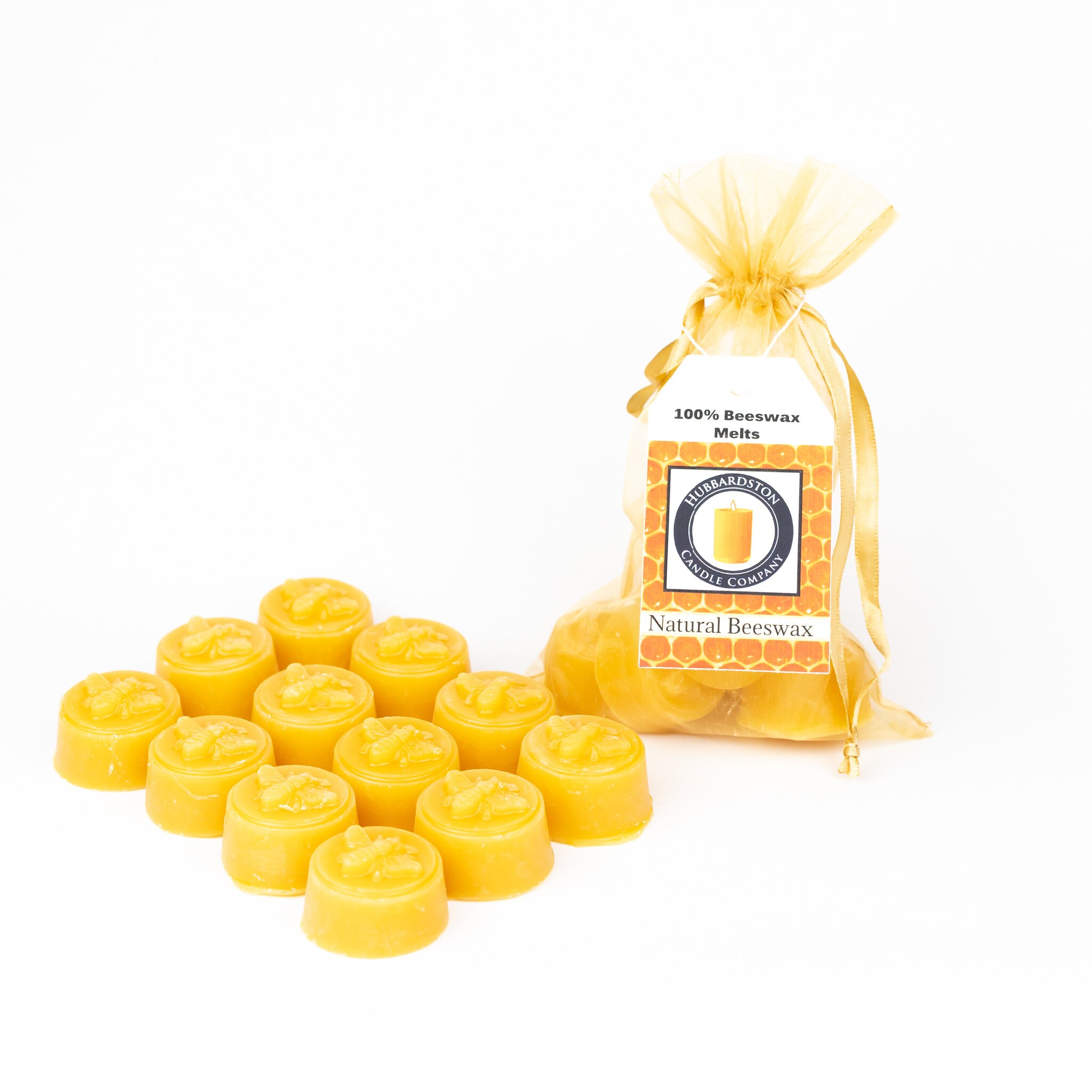 12 Piece 100% Natural Honey Scented Pure Beeswax Melts Hand Poured by ...