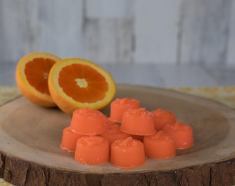 12 Piece Blood Orange Scented Beeswax Melts Hand Poured by Hubbardston Candle Company