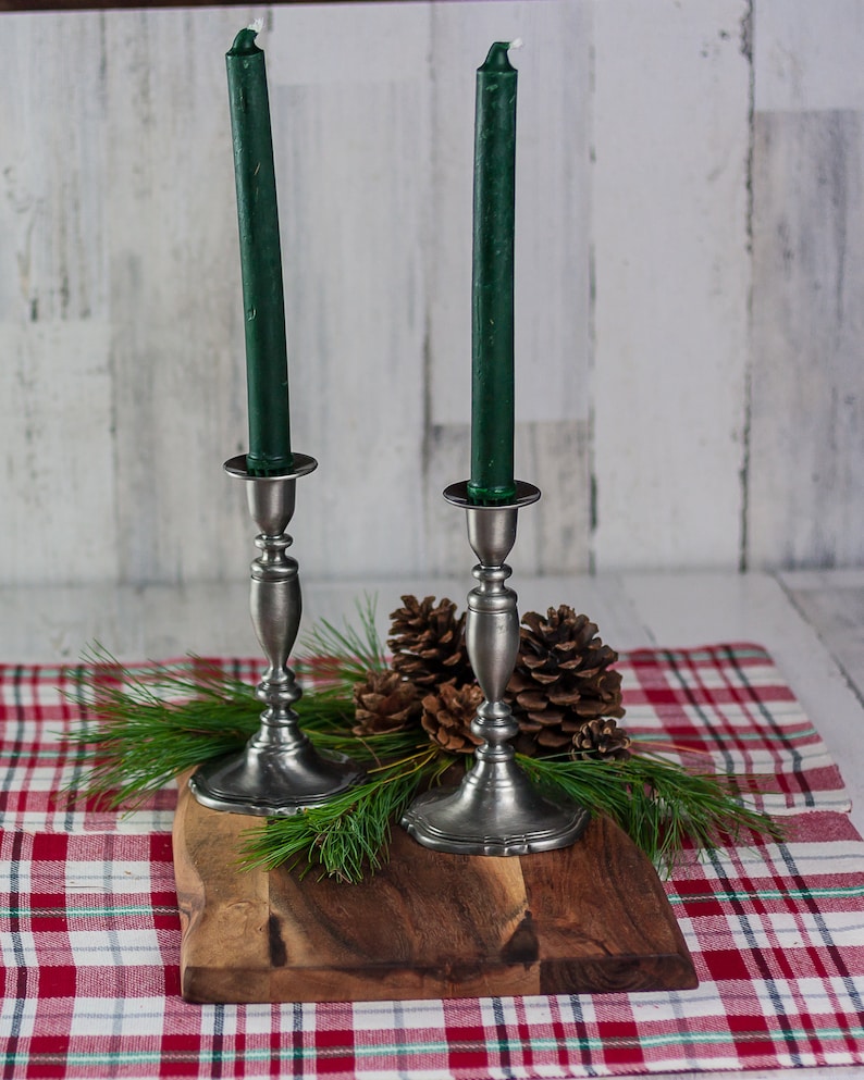 10 Inch Pine Cone Scented 100 Dripless Beeswax Taper Candle 2 Etsy