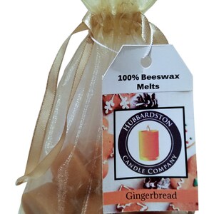 12 Piece Gingerbread Scented Beeswax Melts Hand Poured by Hubbardston ...
