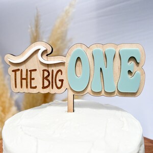 Wave Surf Highchair Banner - Beach Themed Banner, Wave Theme Birthday, First Birthday Banner, Surfer Banner,The Big One Wave Banner, Beach Party,Best Wave Decoration (Wave Highchair Banner