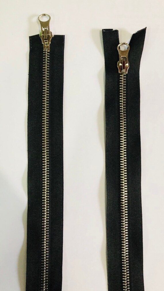 Premium YKK Metal Trouser Zipper Zips Semi Auto Lock Slider Heavy Metal Teeth