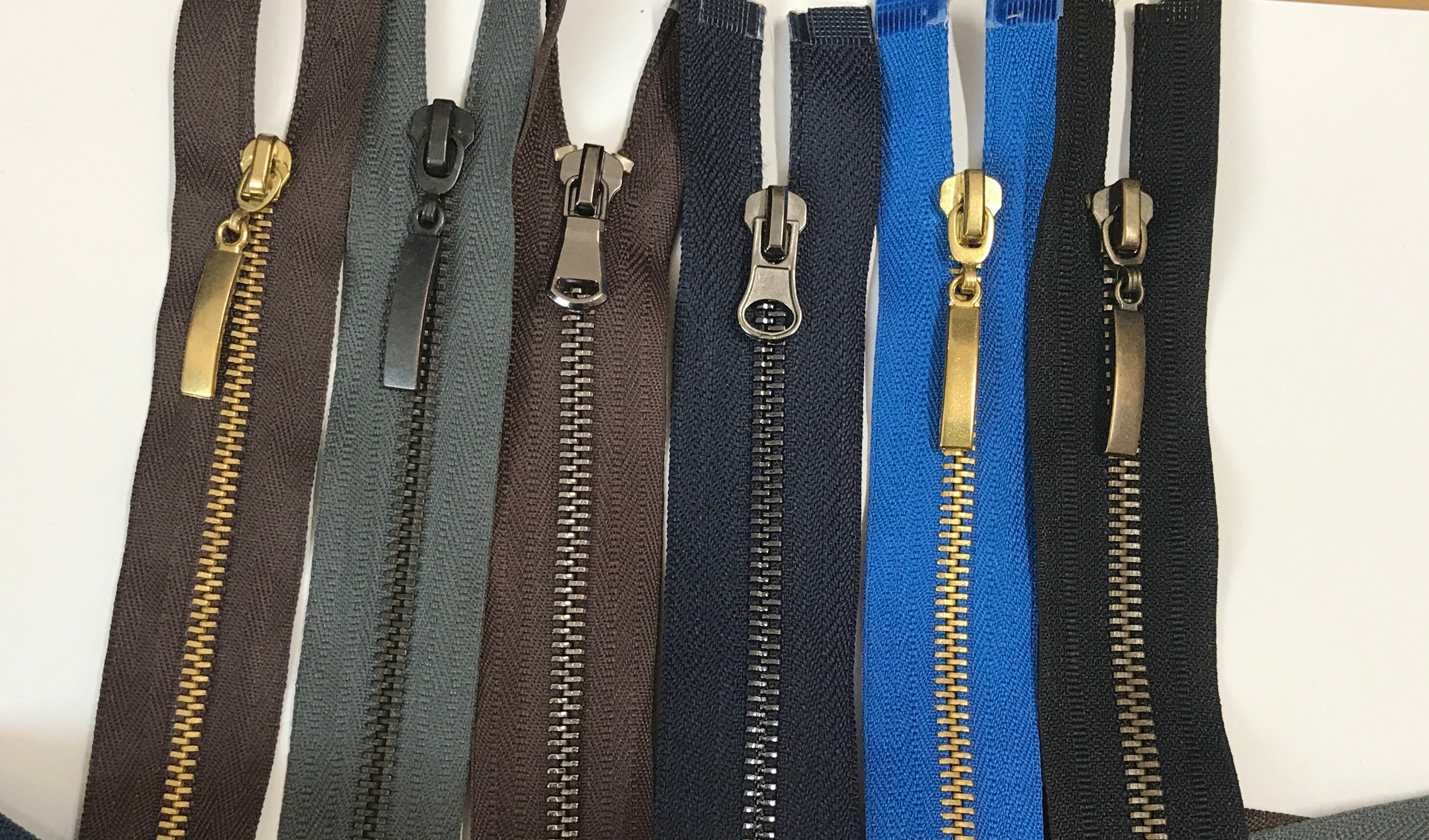 4 inch to 31.5 inch Metal Zipper Open Ended Metal Black Blue Etsy