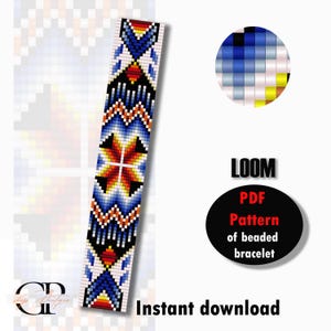 PDF Pattern – LOOM Beaded Bracelet &quot;Perfect Lines&quot; PDF of a stylish beaded bracelet , also suitable for cuffs, Miyuki Delica 11/0 beads