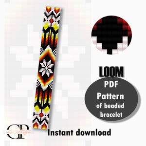 PDF Pattern – LOOM Beaded Bracelet &quot;Earth Light&quot; Бисерный широкий браслет ярких цветов DIY PDF Pattern, Miyuki Delica 11/0 бусины