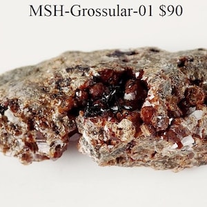 Rocks and Minerals - GROSSULAR garnet from Mont Saint-Hilaire, Quebec, Canada (MSH-Grossular-01)