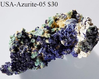 Rocks and Minerals - AZURITE and Malachite from Morenci, Arizona, USA (USA-Azurite-05)