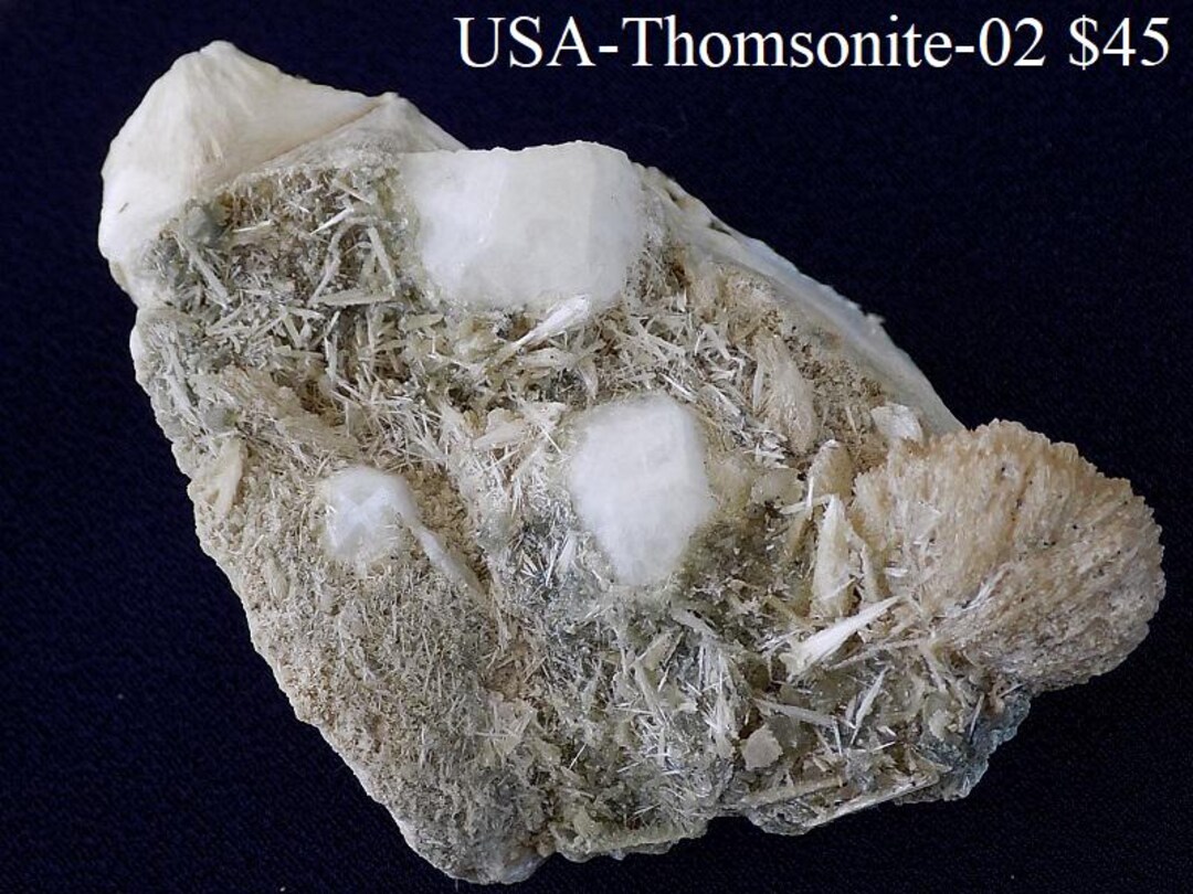 Rocks and Minerals - Thomsonite and Pectolite From New Jersey, USA (usa ...